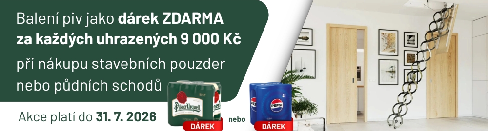 Pivo nebo Pepsi Cola zdarma k objednávce stavebních pouzder nebo půdních schodů | JAP-POUZDRO